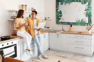 Tablă din plută cu imprimeu frunze verzi safari
