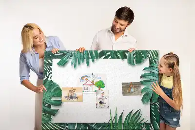 Tablă din plută cu imprimeu frunze verzi safari
