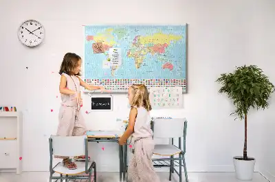 Tablă de plută cu hartă geografică a lumii