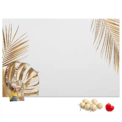 Panou din plută cu imprimeu botanic tropical și vegetație