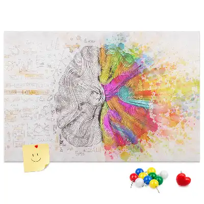 Tablou din plută cu grafică Minte creativă