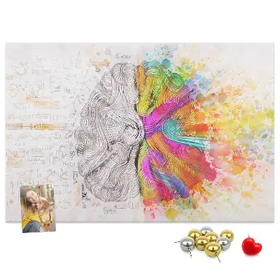Tablou din plută cu grafică Minte creativă