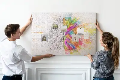 Tablou din plută cu grafică Minte creativă