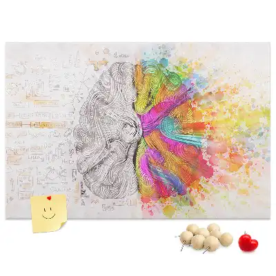 Tablou din plută cu grafică Minte creativă