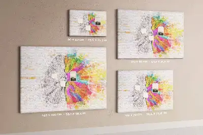 Tablou din plută cu grafică Minte creativă