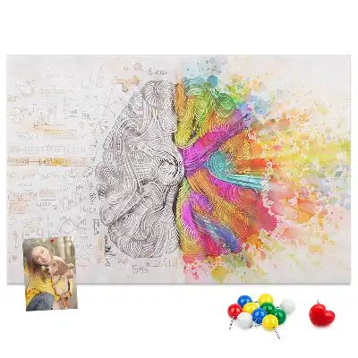 Tablou din plută cu grafică Minte creativă