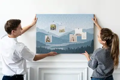 Tabla de pluta Panoramă a lanțului muntos