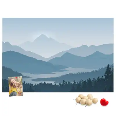 Tabla de pluta Panoramă a lanțului muntos