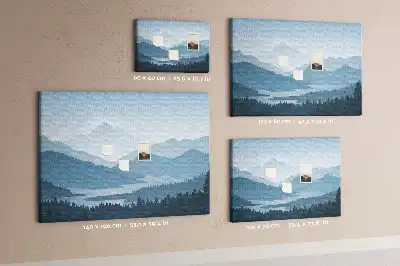 Tabla de pluta Panoramă a lanțului muntos