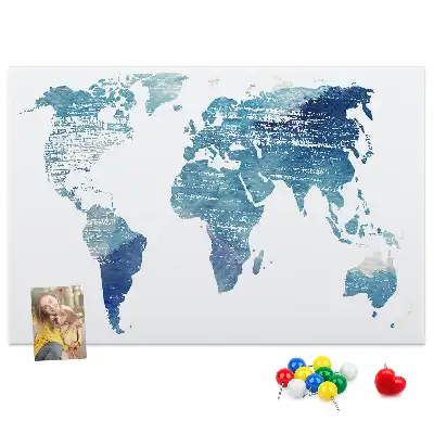 Tablă din plută Pământul și continentele sale