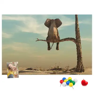 Tabla de pluta Elefant în copac