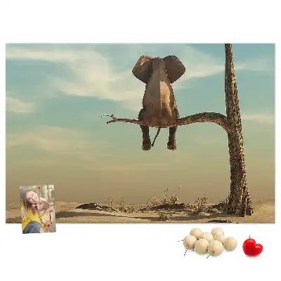Tabla de pluta Elefant în copac