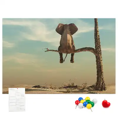 Tabla de pluta Elefant în copac
