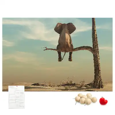 Tabla de pluta Elefant în copac