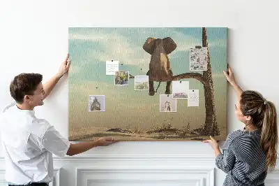 Tabla de pluta Elefant în copac