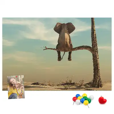 Tabla de pluta Elefant în copac