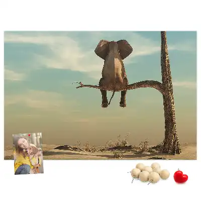 Tabla de pluta Elefant în copac