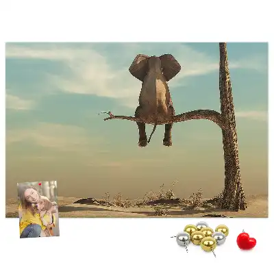 Tabla de pluta Elefant în copac