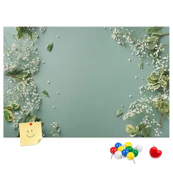 Panou din plută cu model Flori delicate