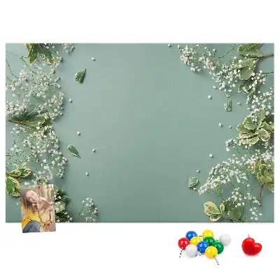 Panou din plută cu model Flori delicate