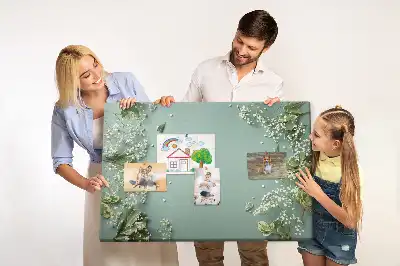 Panou din plută cu model Flori delicate