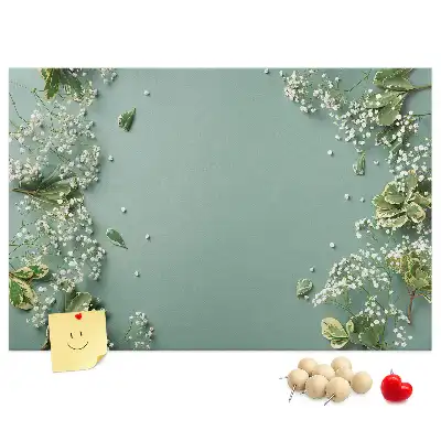 Panou din plută cu model Flori delicate