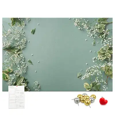 Panou din plută cu model Flori delicate