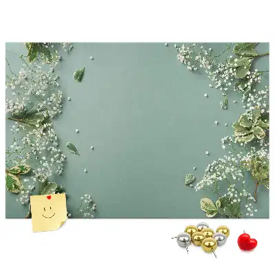 Panou din plută cu model Flori delicate
