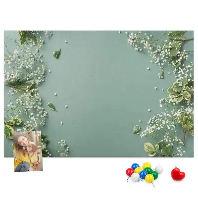 Panou din plută cu model Flori delicate