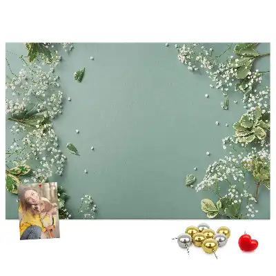 Panou din plută cu model Flori delicate