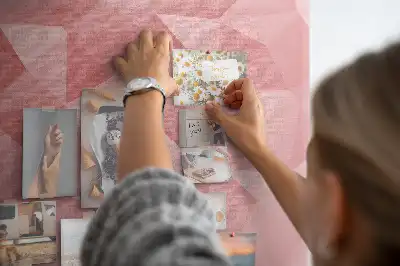Panou din plută cu design mozaic din triunghiuri