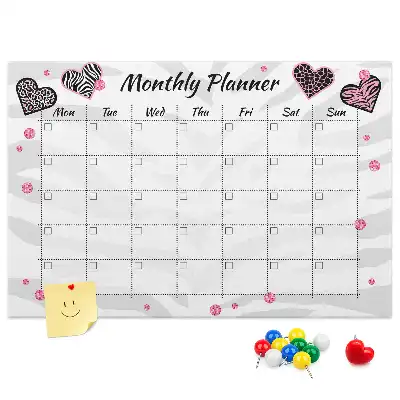 Panou din plută pentru planificator lunar cu design elegant