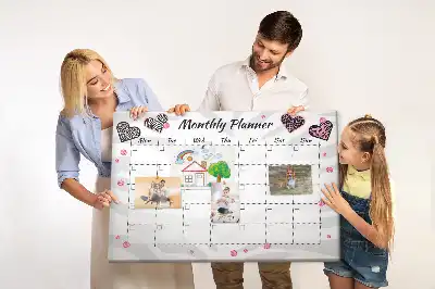 Panou din plută pentru planificator lunar cu design elegant