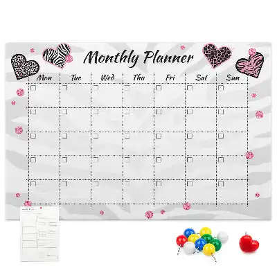 Panou din plută pentru planificator lunar cu design elegant