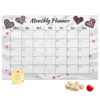 Panou din plută pentru planificator lunar cu design elegant