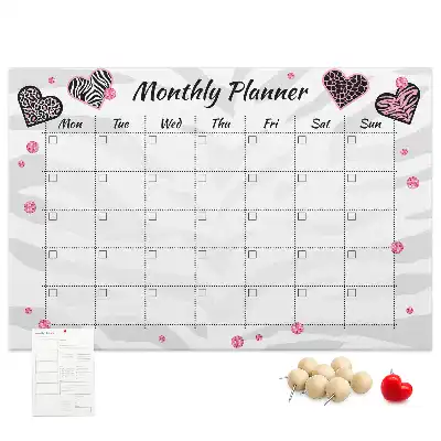 Panou din plută pentru planificator lunar cu design elegant