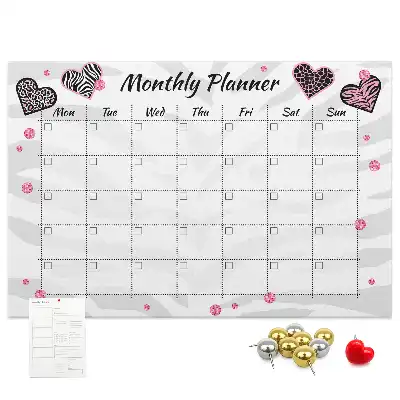 Panou din plută pentru planificator lunar cu design elegant