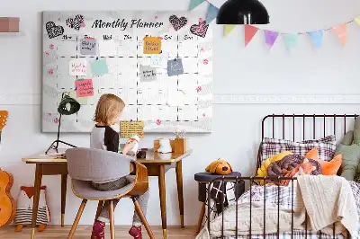 Panou din plută pentru planificator lunar cu design elegant