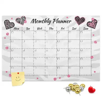 Panou din plută pentru planificator lunar cu design elegant