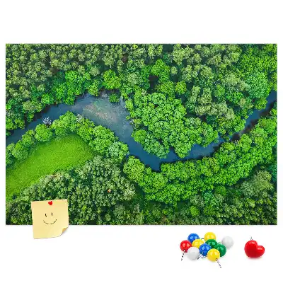Tablou din plută Râu în pădure