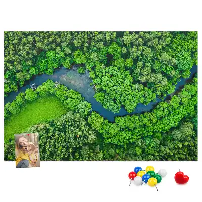 Tabla de pluta Râu în pădure