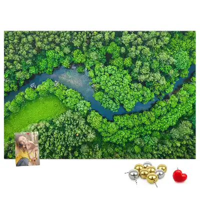 Tabla de pluta Râu în pădure