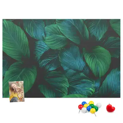 Tablă de plută cu design de frunze Natură