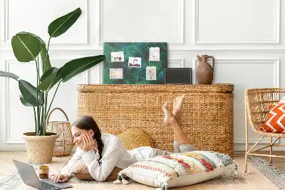 Tablă de plută cu design de frunze Natură