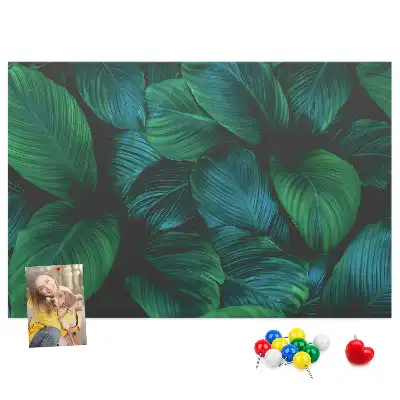 Tablă de plută cu design de frunze Natură