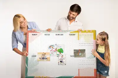 Tablă din plută tip planificator săptămânal simplu