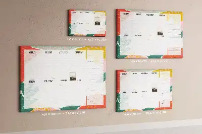 Tablă din plută tip planificator săptămânal simplu