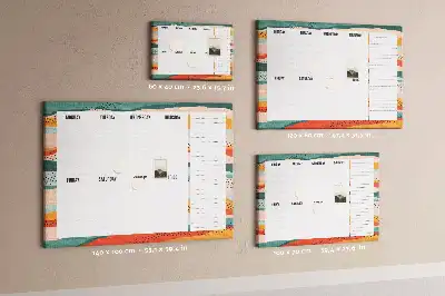 Panou din plută pentru planificare săptămânală în stil retro