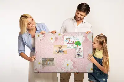 Panou din plută cu model cu flori margarete