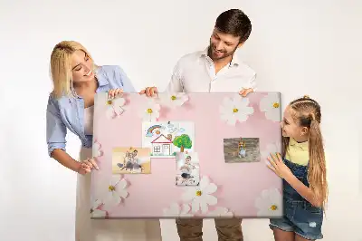 Panou din plută cu model cu flori margarete